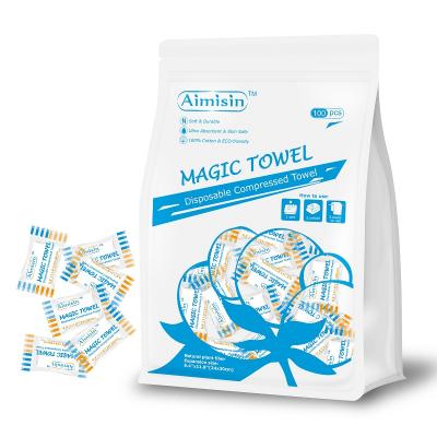 Private label factory Eco-friendly disposable compressed towel