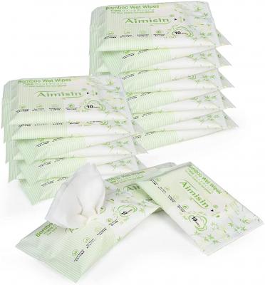 Biodegradable Organic 100% Bamboo Baby Wet Wipes For Sensitive Skin